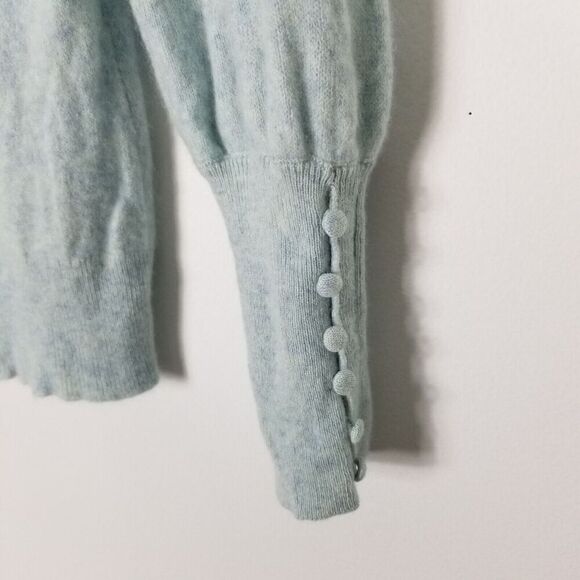Boston Proper Women Cashmere Pullover Sweater Sz S Light Blue Soft Crew Neck - Picture 7 of 10